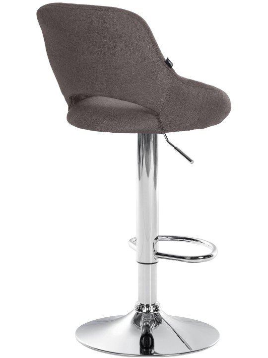 Scaun bar Milet stofa crom, gri închis