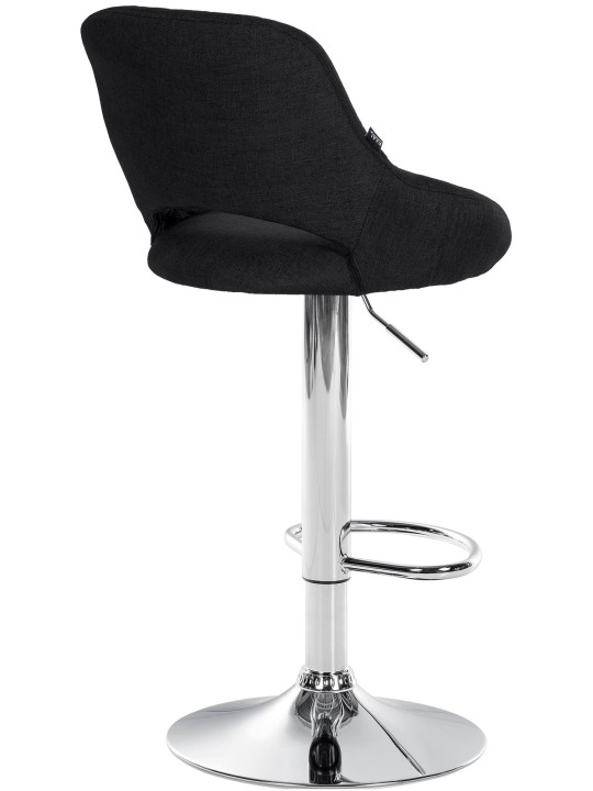Scaun bar Milet stofa crom, negru