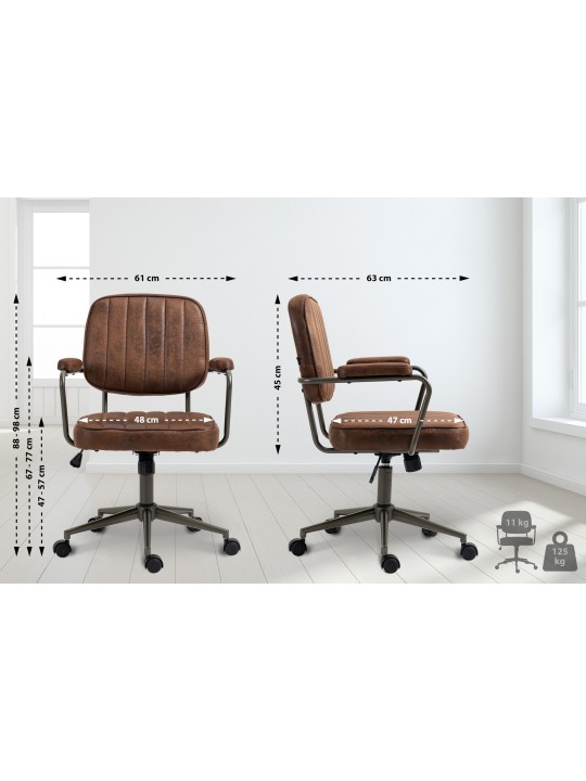 Scaun de birou Natrona, coniac