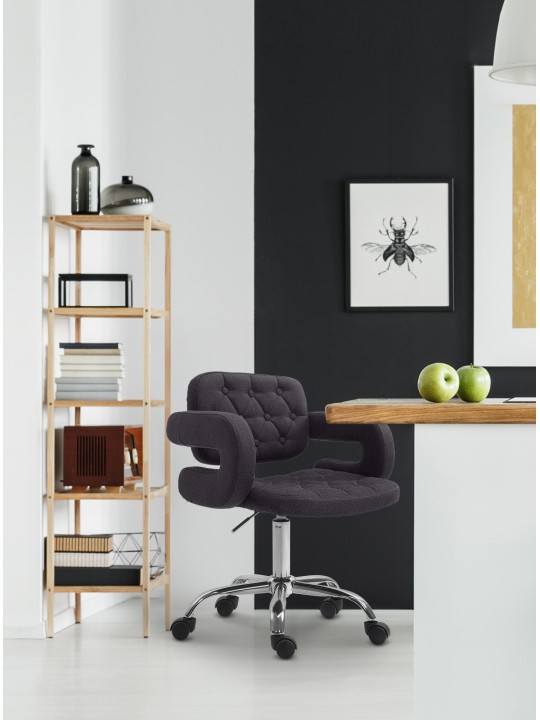 Scaun de lucru Dublin material, negru