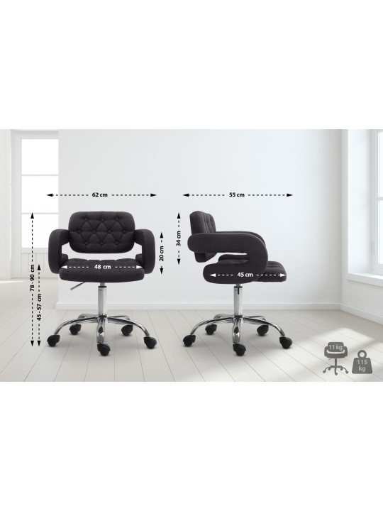 Scaun de lucru Dublin material, negru