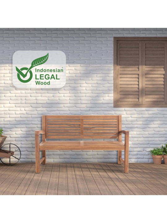 Bancă din tec Halden 150 cm, tec