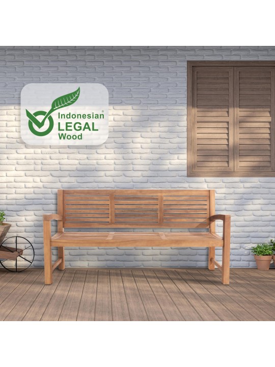 Bancă din tec Halden 180 cm, tec