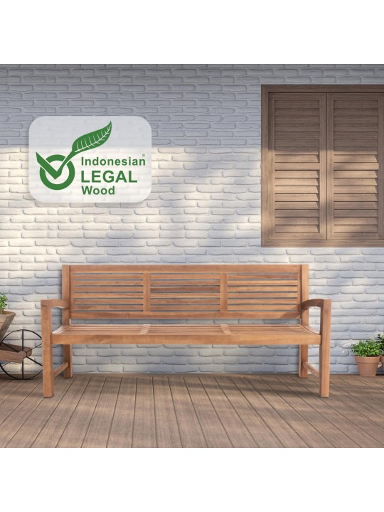 Bancă din tec Halden 200 cm, tec