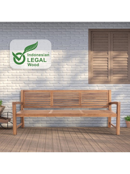 Bancă din tec Halden 220 cm, tec