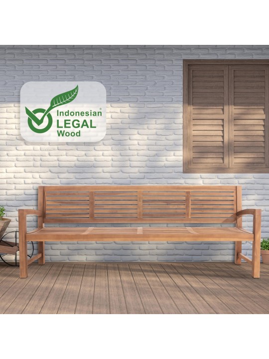 Bancă din tec Halden 240 cm, tec