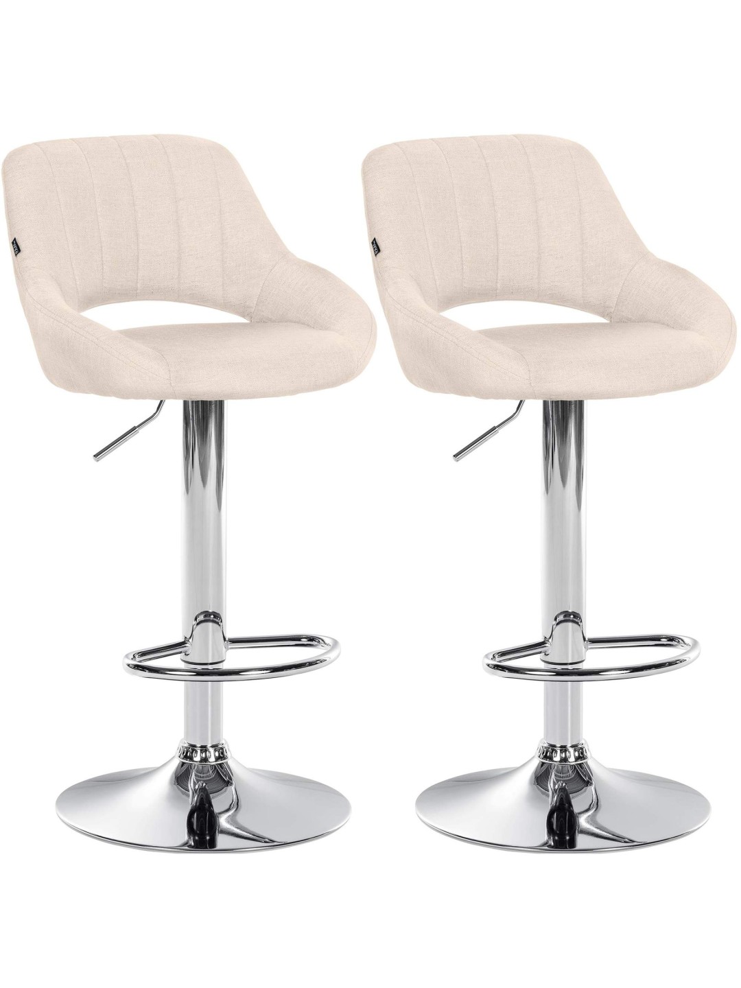 Set 2 scaune de bar Tesatura Milet C, crem