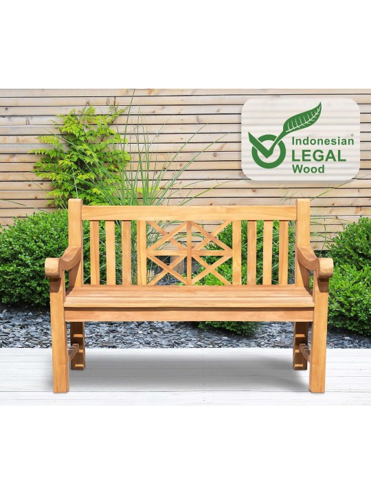 Bancă din teak Florida 120 cm, tec