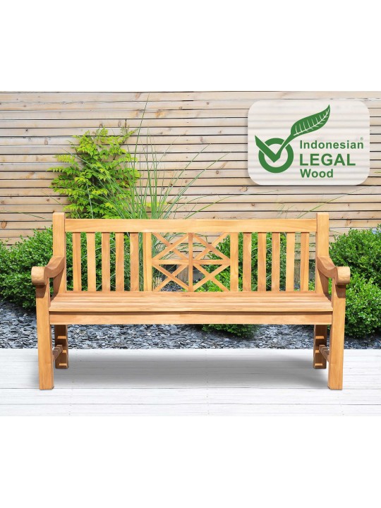 Bancă din tec Florida 150 cm, tec