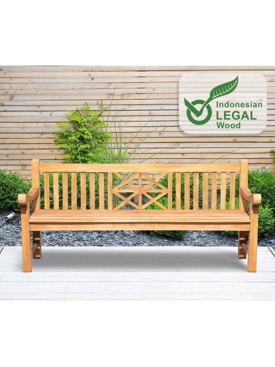 Bancă din tec Florida 200 cm, tec