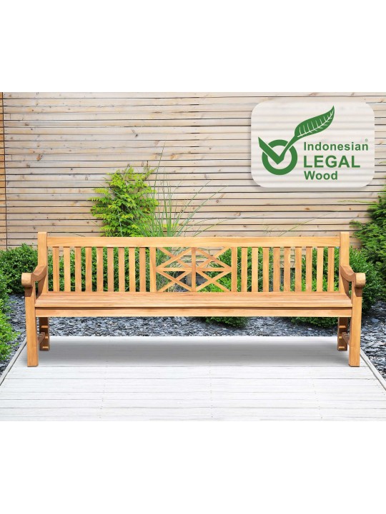 Bancă din teak Florida 240 cm, tec