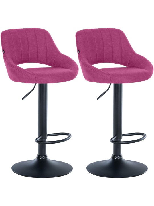 Set 2 taburete de bar Milet material B, lila