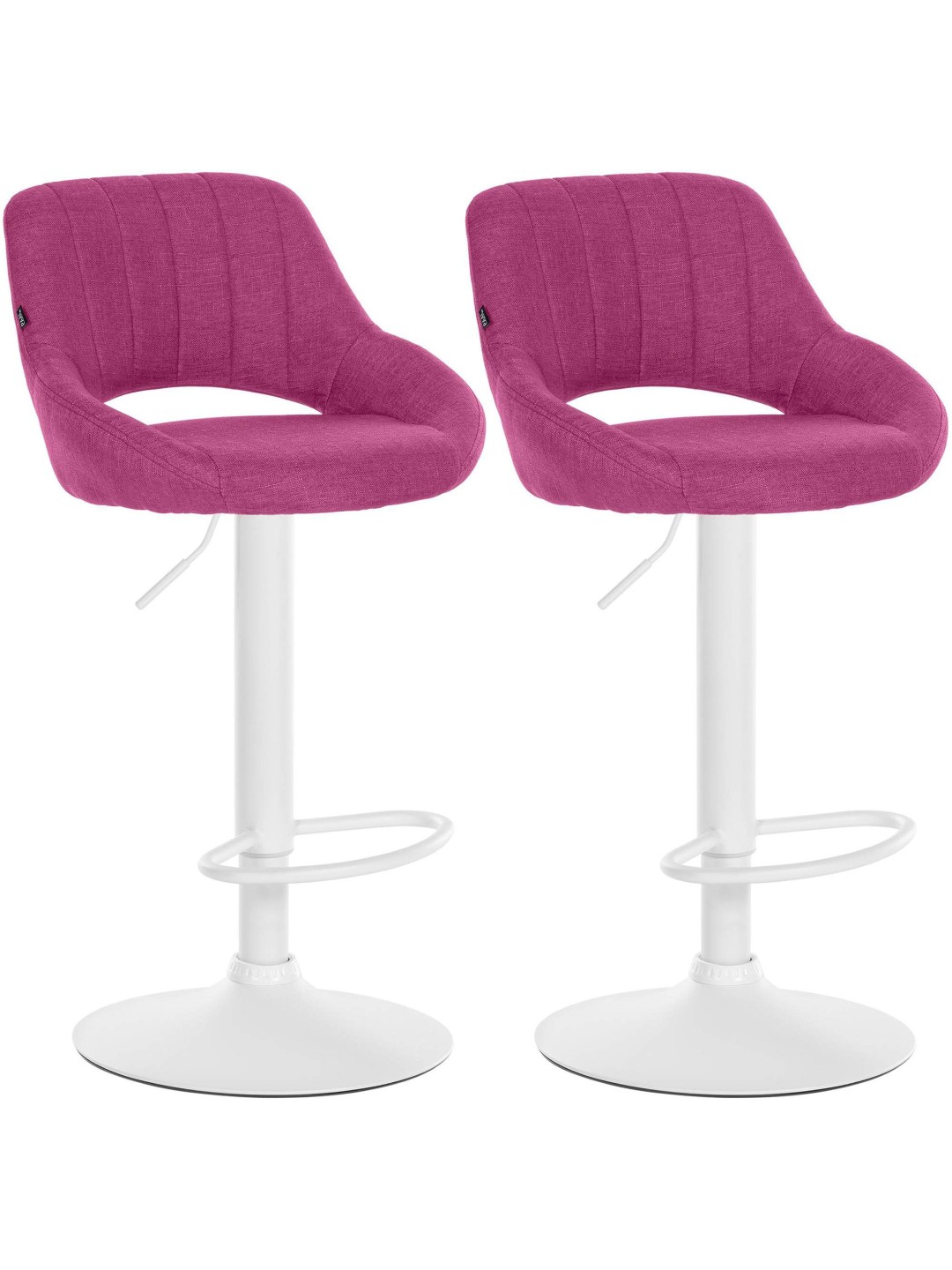 Set 2 taburete de bar Milet stofa W, lila
