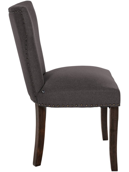 Set 2 scaune de sufragerie tesatura Zadar antic-închis, gri închis