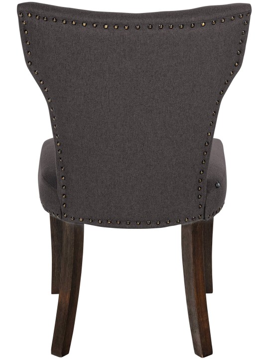 Set 2 scaune de sufragerie tesatura Zadar antic-închis, gri închis