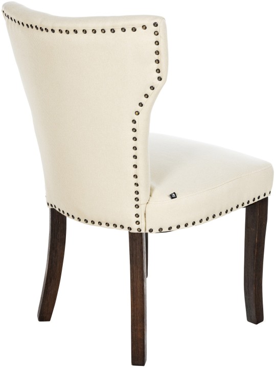 Set 2 scaune de sufragerie tesatura Zadar antic-închis, crem