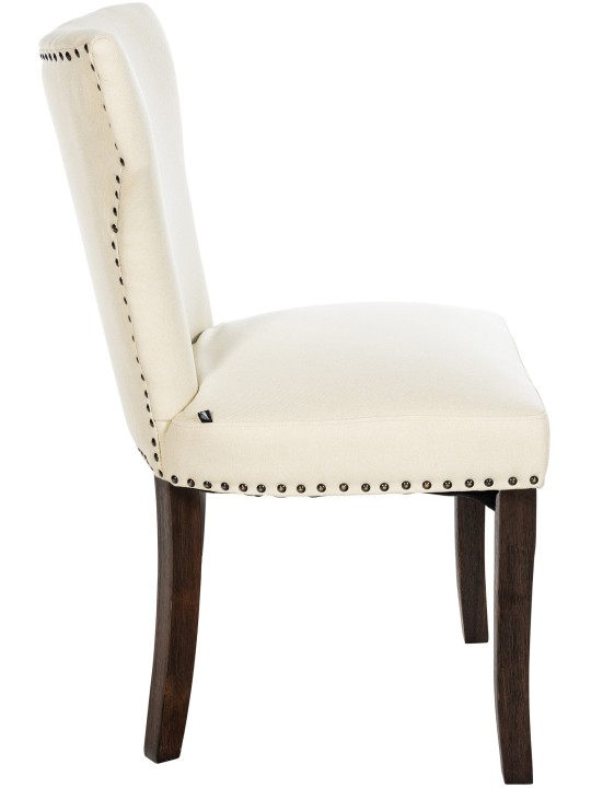 Set 2 scaune de sufragerie tesatura Zadar antic-închis, crem