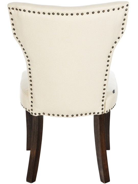 Set 2 scaune de sufragerie tesatura Zadar antic-închis, crem