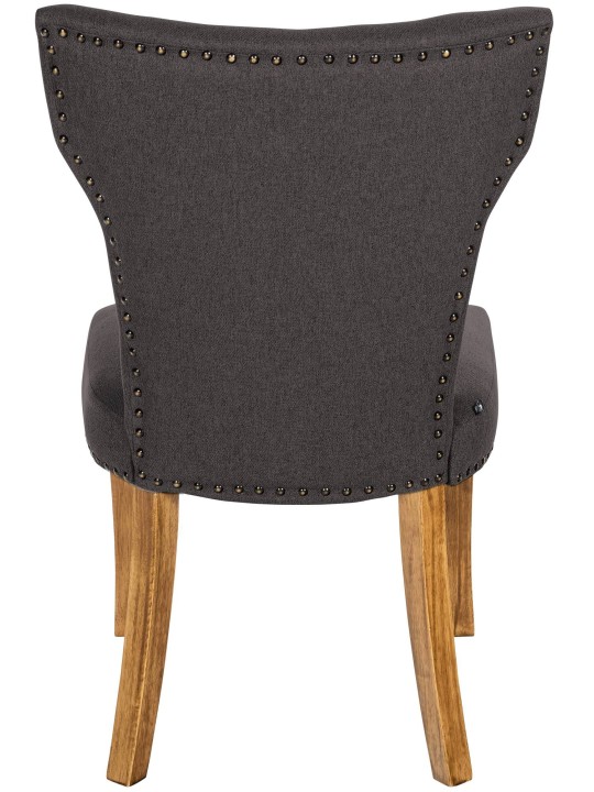 Set 2 scaune de sufragerie tesatura Zadar antic-luminoasa, gri închis