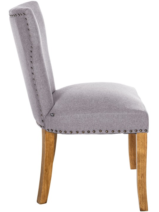 Set 2 scaune de sufragerie tesatura Zadar antic-luminoasa, gri