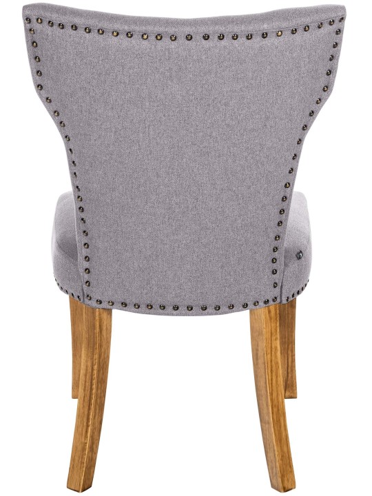 Set 2 scaune de sufragerie tesatura Zadar antic-luminoasa, gri