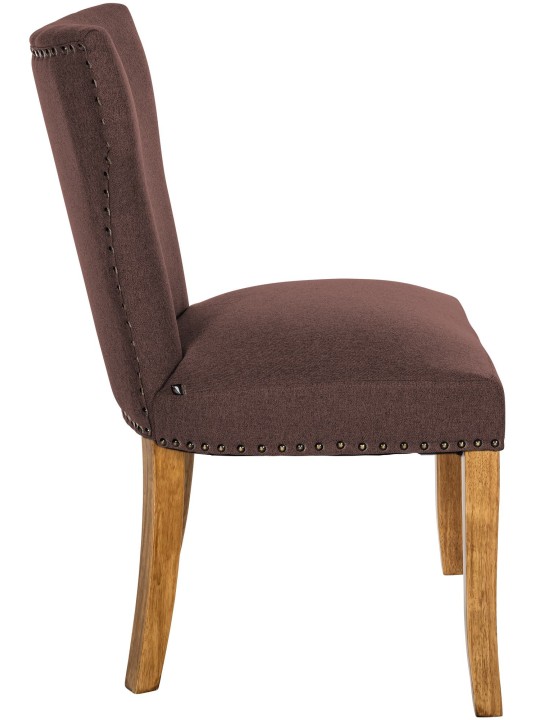 Set 2 scaune de sufragerie tesatura Zadar antic-luminoasa, maro