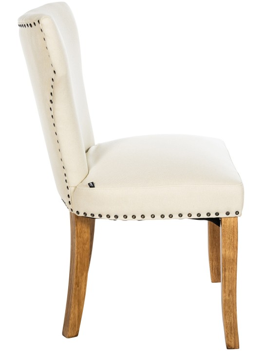 Set 2 scaune de sufragerie tesatura Zadar antic-luminoasa, crem