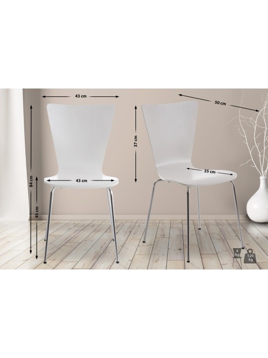 Scaun vizitator Aaron, alb Scaun vizitator Aaron, alb