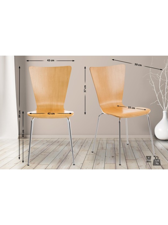 Scaun vizitator Aaron, natural