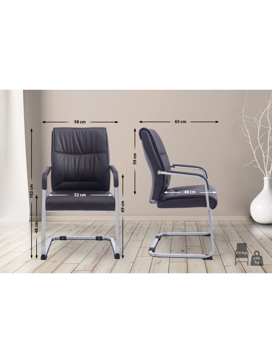 Scaun vizitator XL Anubis, maro