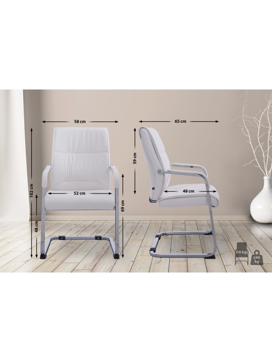 Scaun vizitator XL Anubis, alb