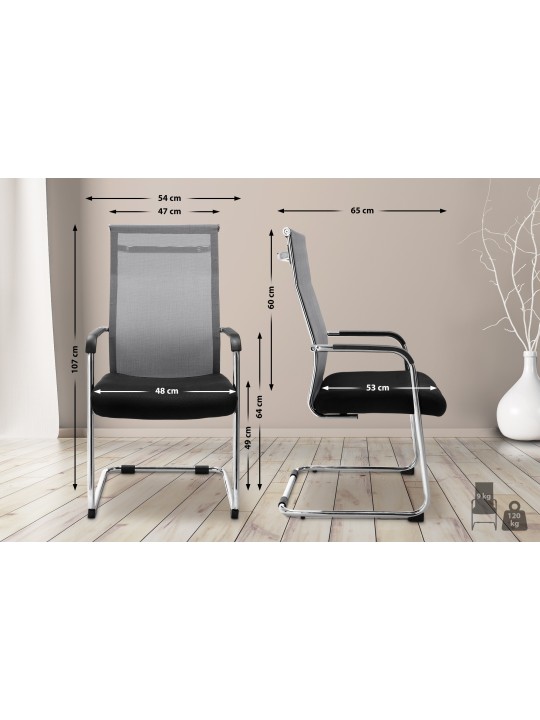 Scaun vizitator Brenda, gri Scaun vizitator Brenda, gri