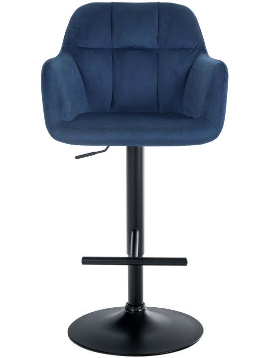 Scaun de bar Natoma catifea, albastru Scaun de bar Natoma catifea, albastru