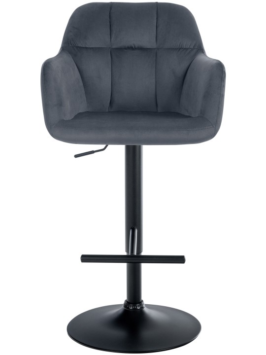 Scaun de bar Natoma catifea, gri închis Scaun de bar Natoma catifea, gri închis