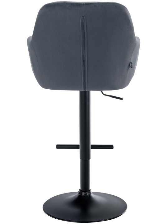 Scaun de bar Natoma catifea, gri închis Scaun de bar Natoma catifea, gri închis
