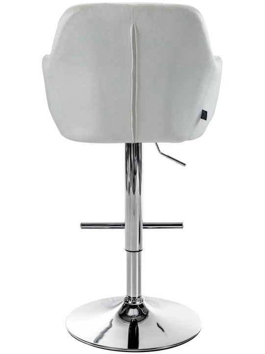 Scaun de bar Natoma catifea crom, crem