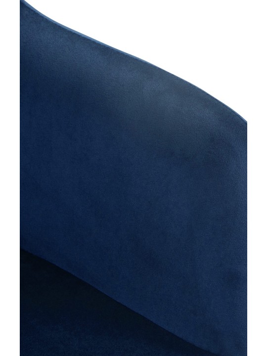 Scaun de bar Natoma catifea crom, albastru