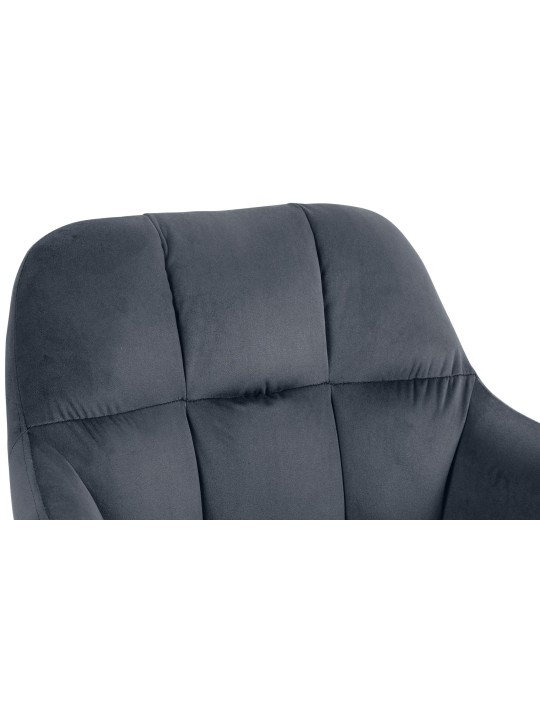 Scaun de bar Natoma catifea crom, gri închis Scaun de bar Natoma catifea crom, gri închis