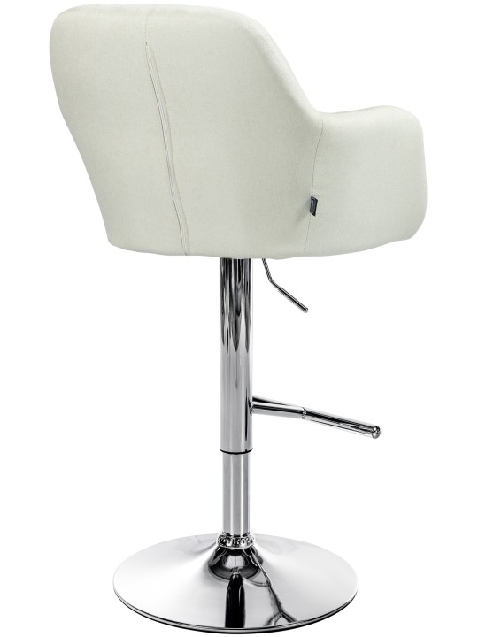 Scaun de bar Natoma stofa crom, crem