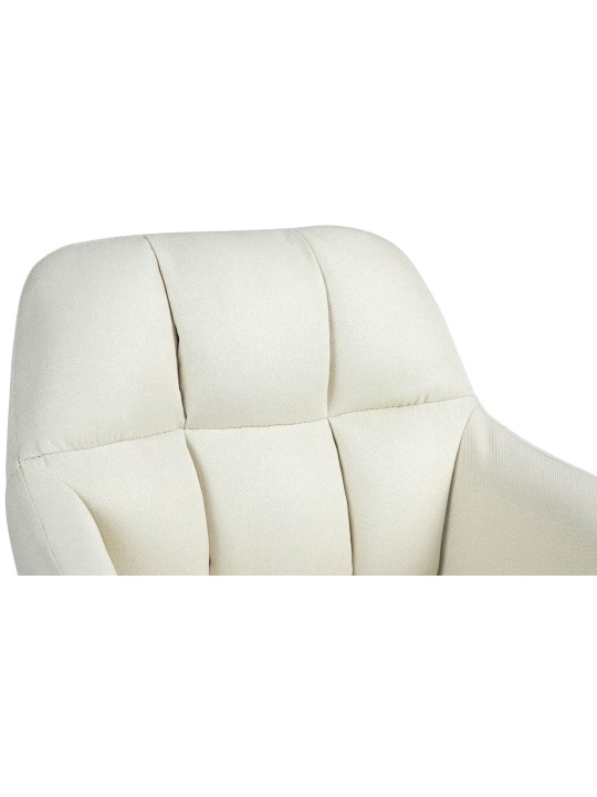 Scaun de bar Natoma stofa crom, crem