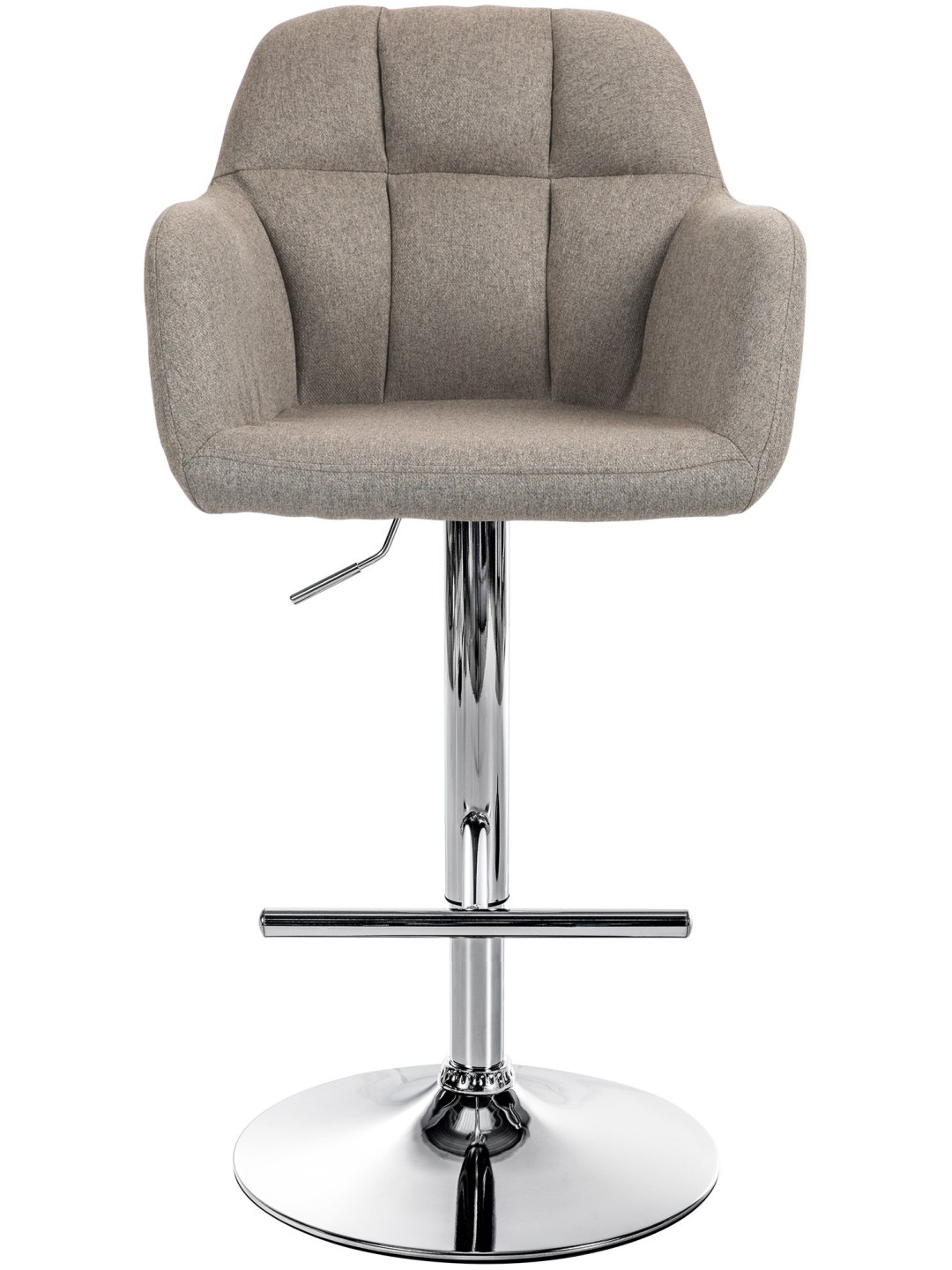 Scaun de bar Natoma stofa crom, taupe