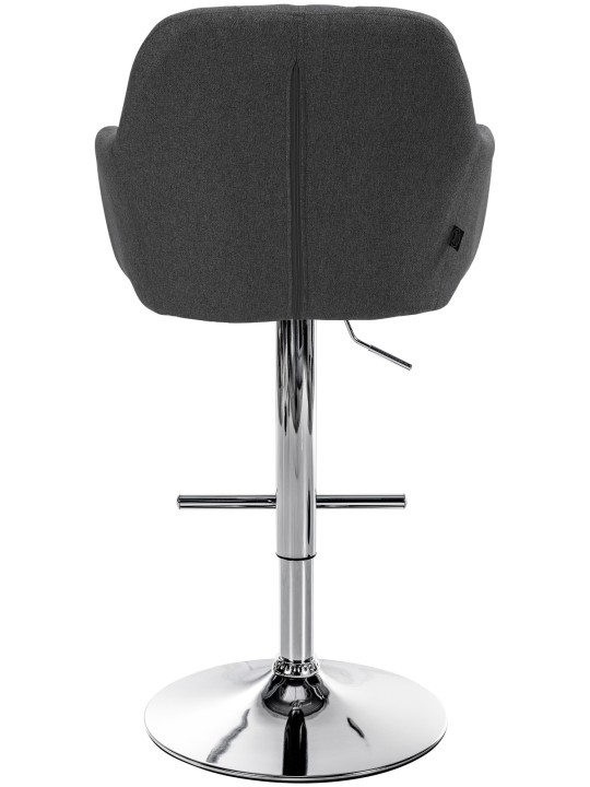 Scaun de bar Natoma stofa crom, gri închis Scaun de bar Natoma stofa crom, gri închis