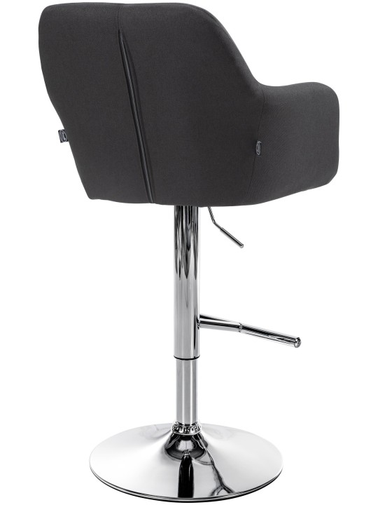 Scaun de bar Natoma stofa crom, negru