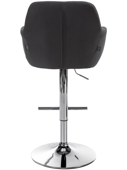 Scaun de bar Natoma stofa crom, negru