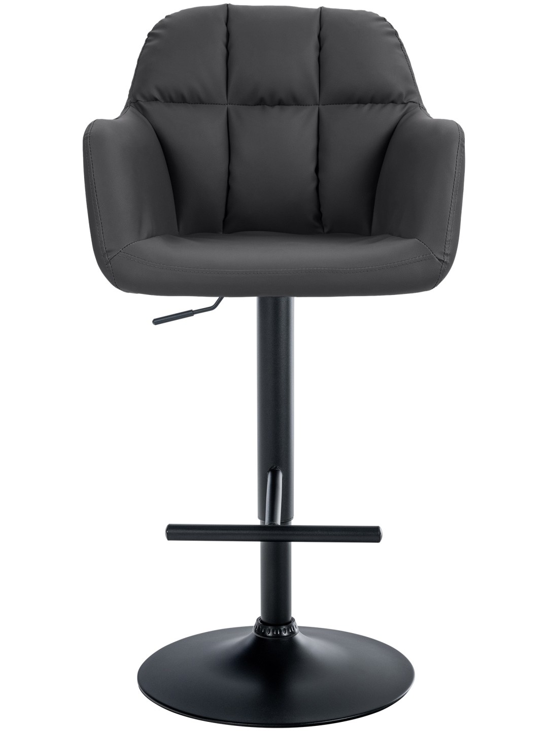 Scaun de bar Natoma imitatie piele, negru