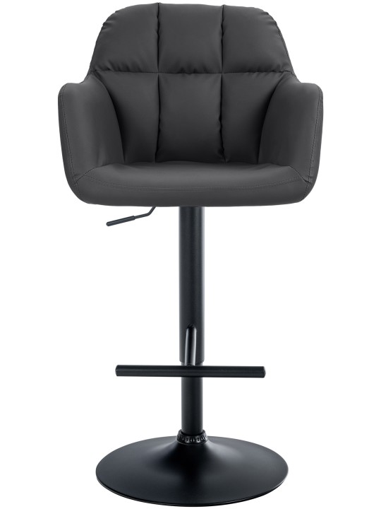 Scaun de bar Natoma imitatie piele, negru