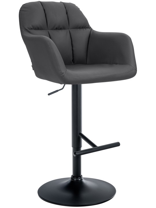 Scaun de bar Natoma imitatie piele, negru