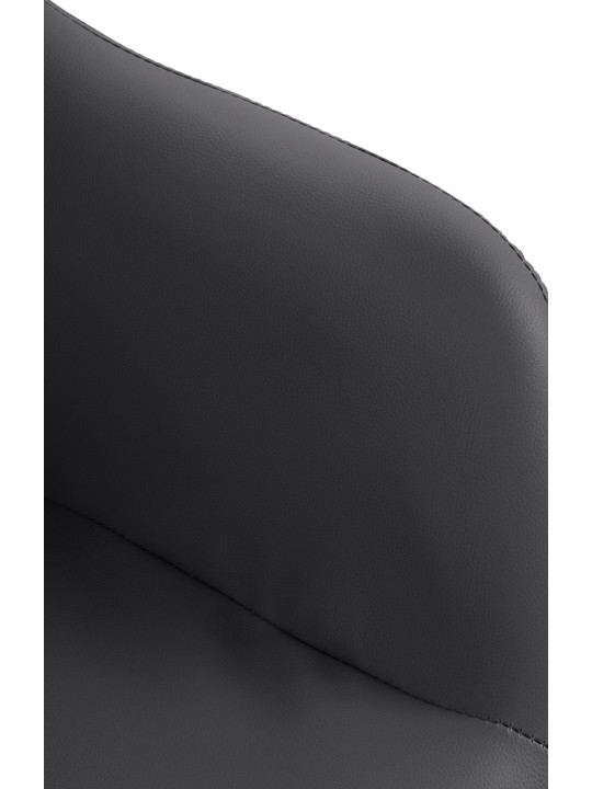 Scaun de bar Natoma imitatie piele, negru