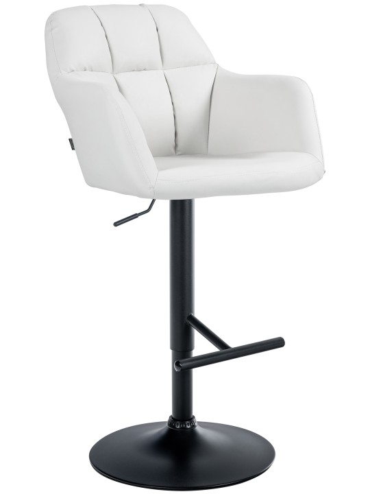 Scaun de bar Natoma imitatie piele, alb