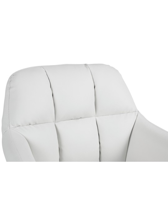 Scaun de bar Natoma imitatie piele, alb